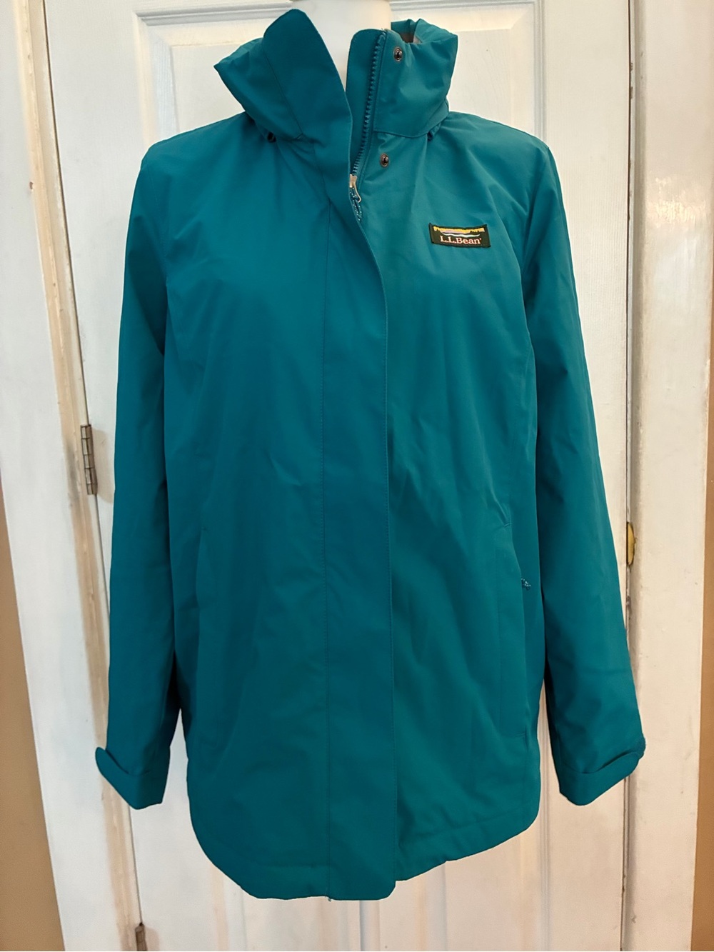 L.L. Bean Women's Sweater Fleece 3-in-1 Jacket Hooded Teal Size M Outdoor Active